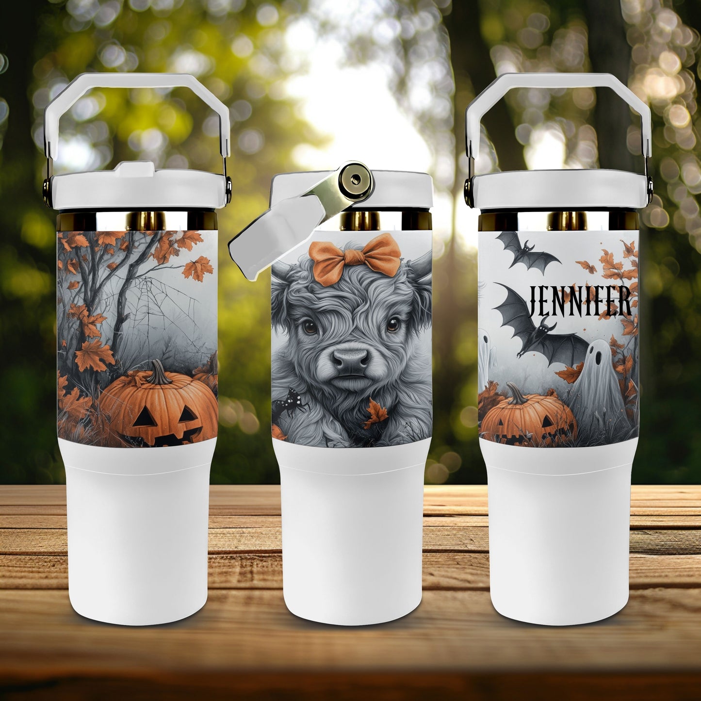 Halloween Tumbler, Handle Spooky Tumbler