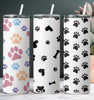 Dog Tumbler, Dog Paw Tumbler