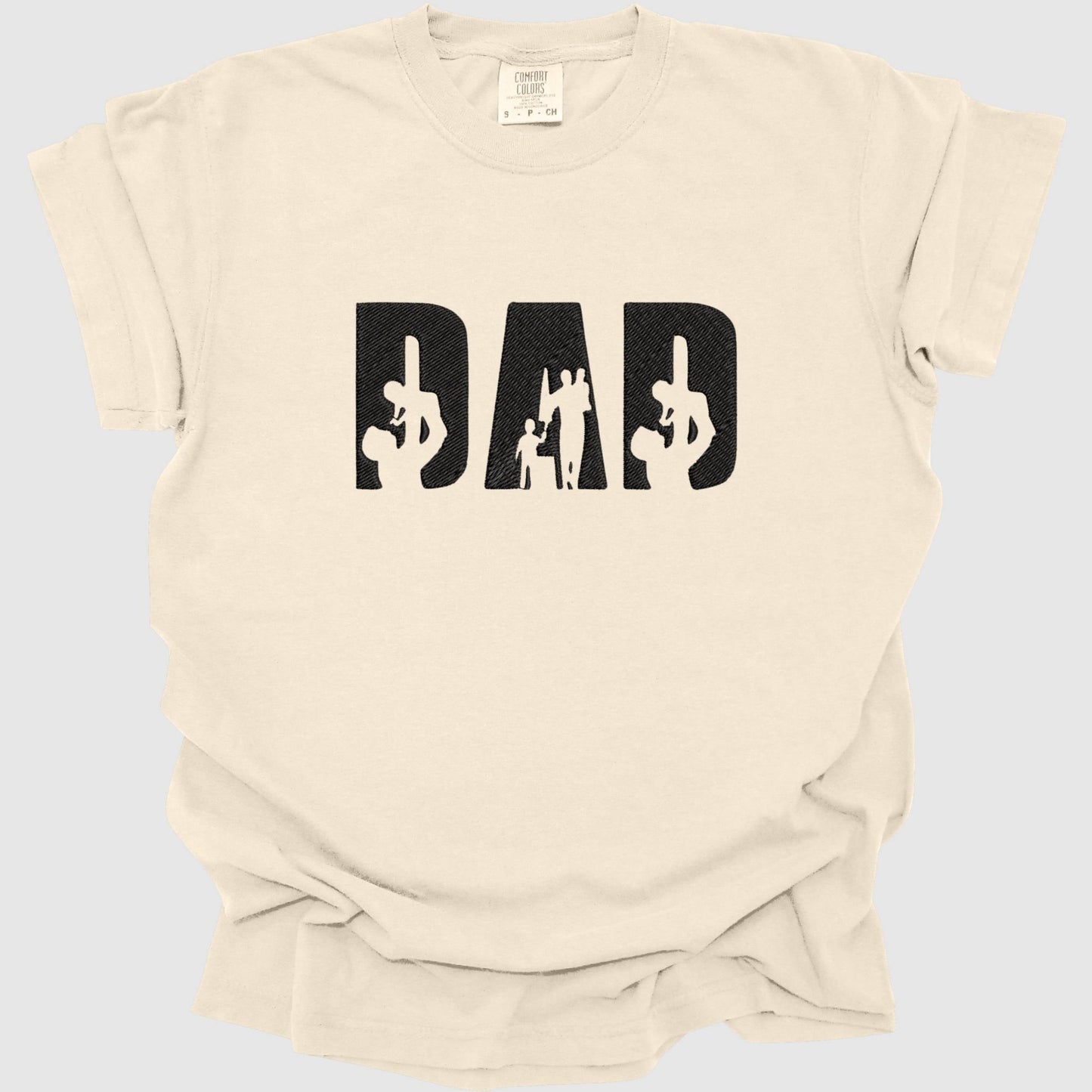 Dad Embroidered T-Shirt, Gift for Dad