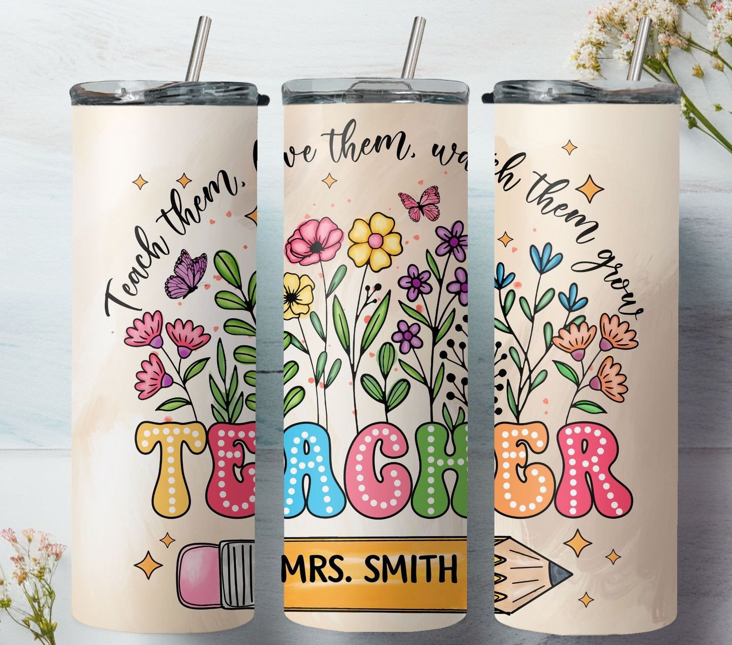 Teacher Tumbler, Teacher Name Tumbler