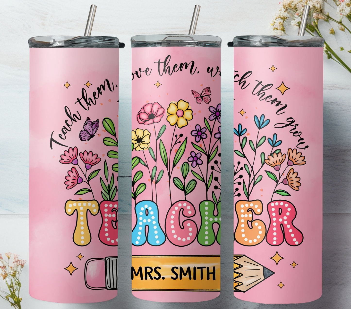 Teacher Tumbler, Teacher Name Tumbler