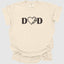 Dad Embroidered Heart T-Shirt, Perfect Gift for Father's Day