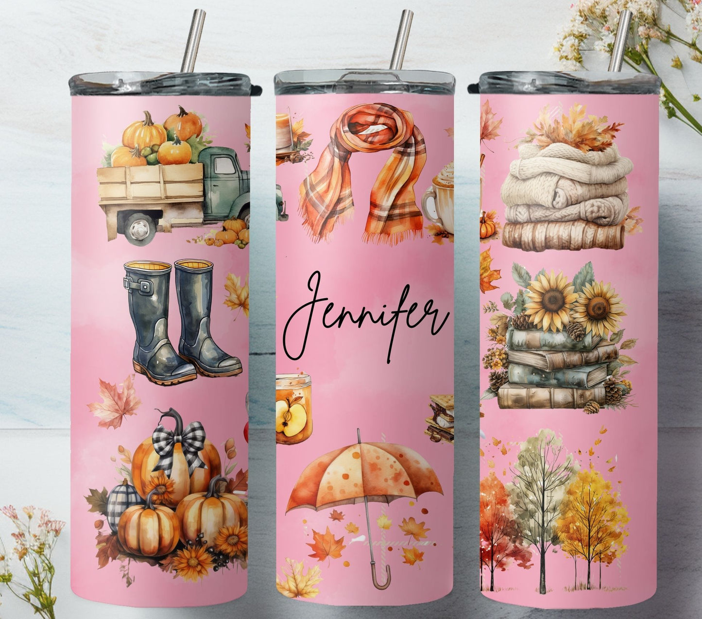 Fall Tumbler, Fall Custom Tumbler