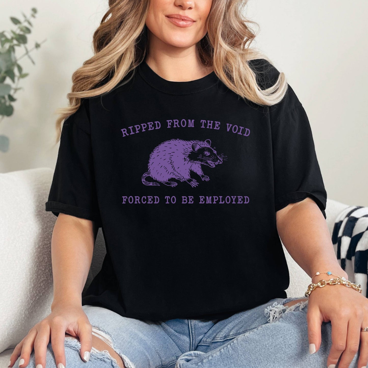 Ripped from the Void, Forced to be Employed, Funny Rat T-shirt