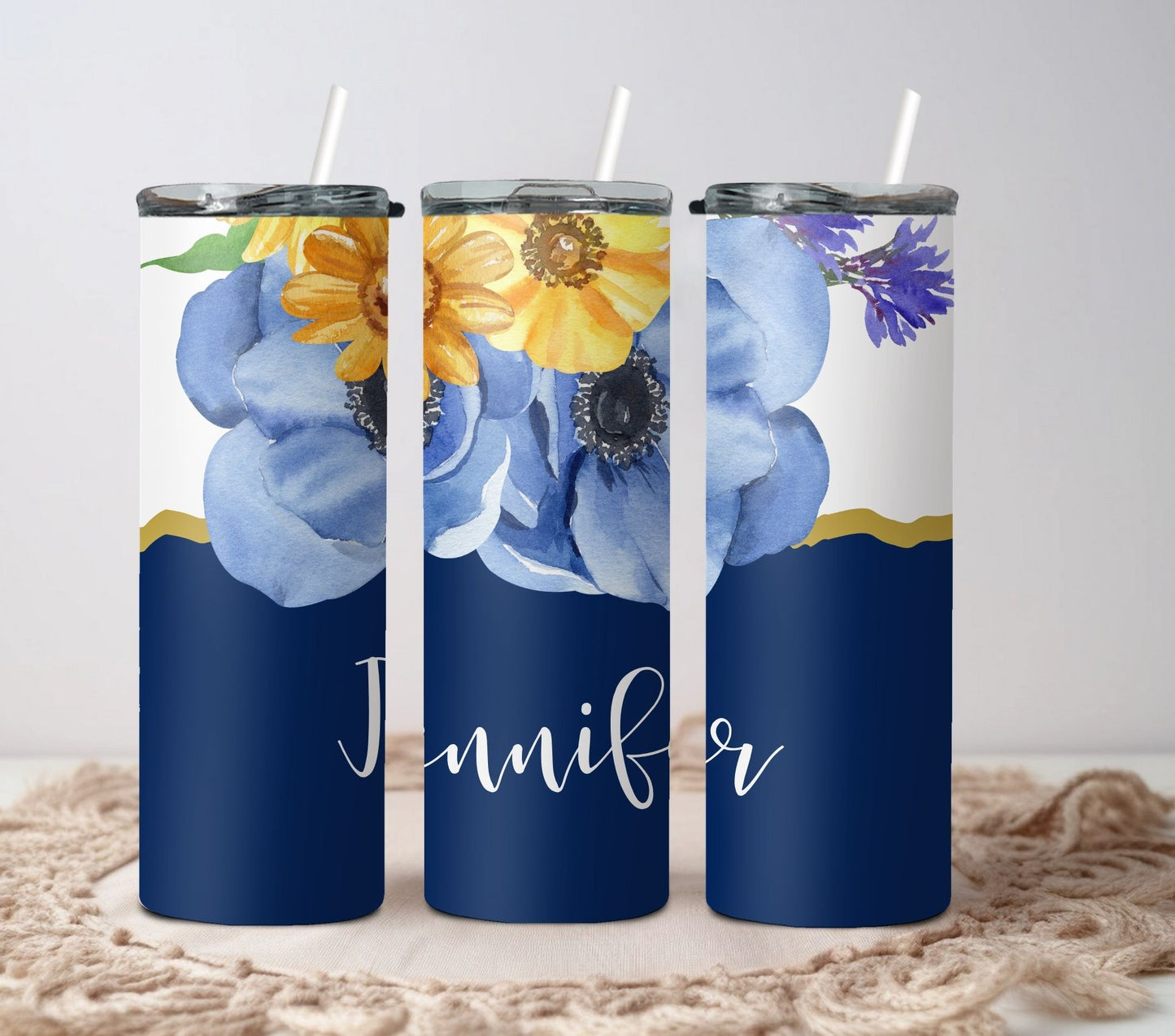 Flowers Tumbler, Custom Flowers Tumbler