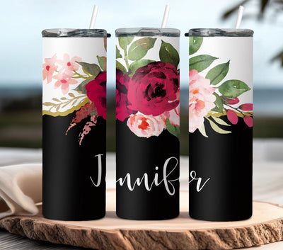 Flowers Tumbler, Custom Flowers Tumbler