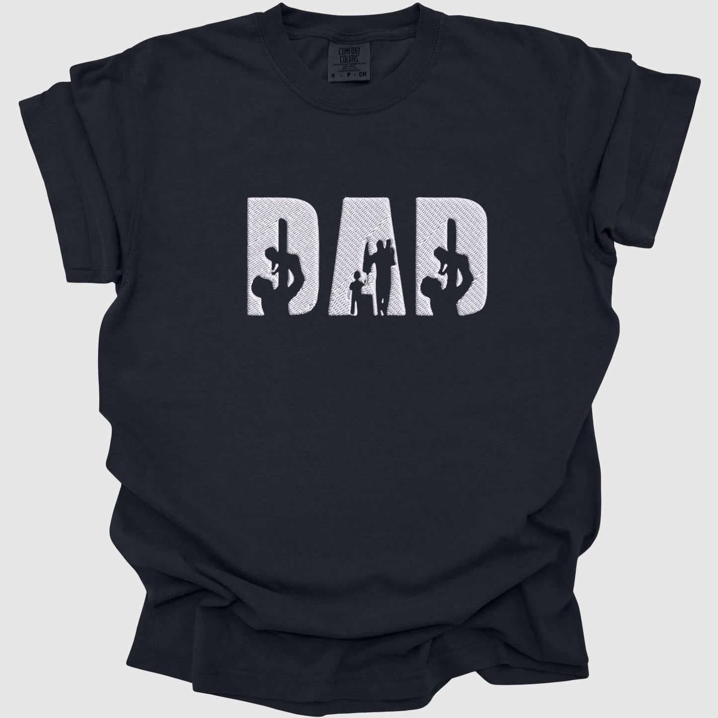 Dad Embroidered T-Shirt, Gift for Dad