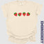 Summer Strawberry Embroidery T-Shirt, Embroidery Fruit Shirt