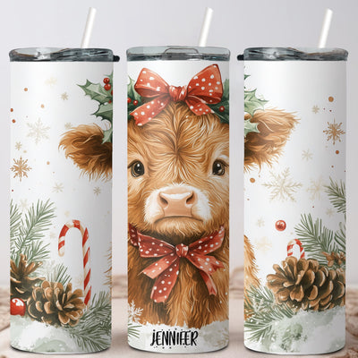 Cow Tumbler, Christmas Cow Tumbler