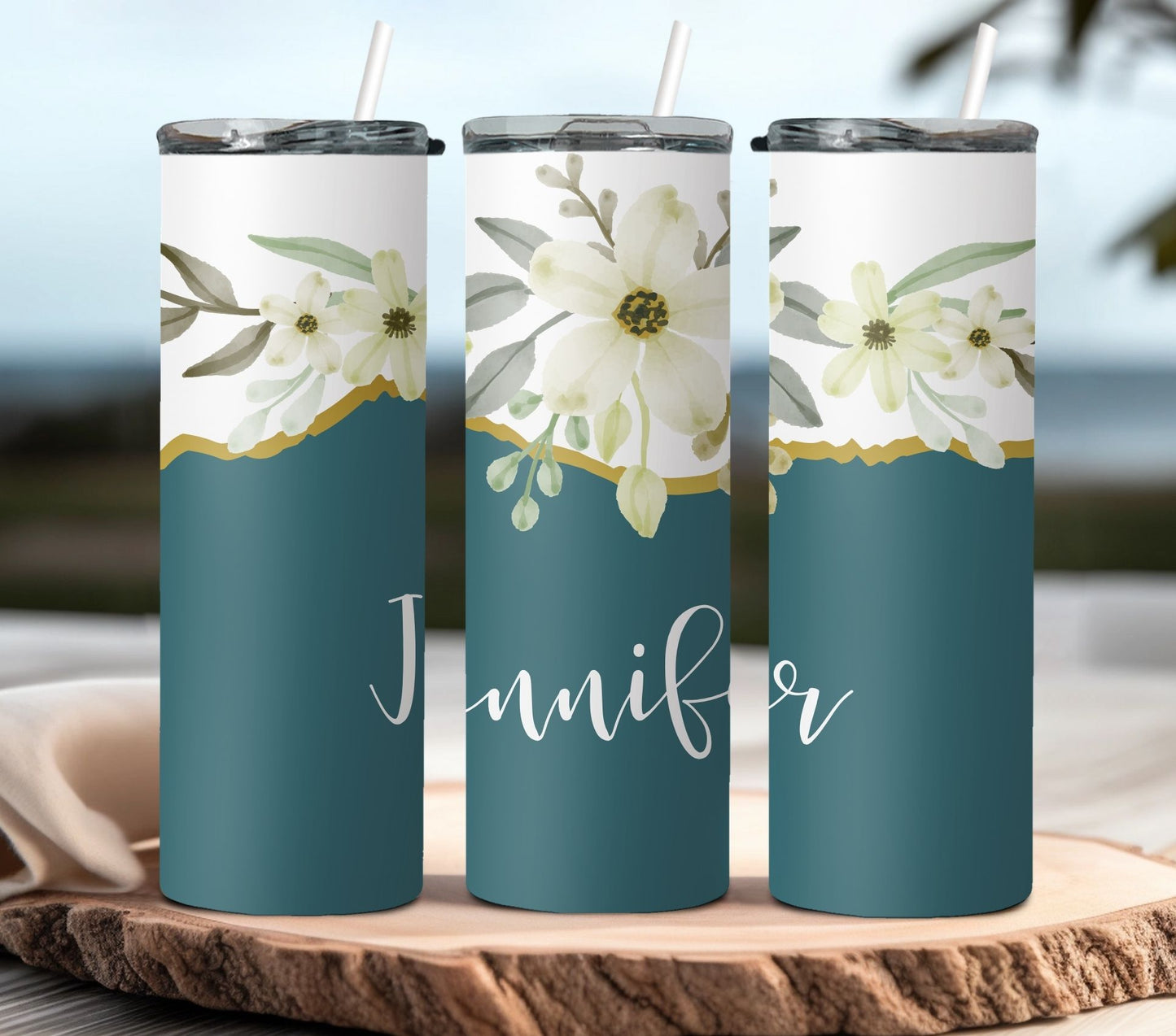 Flowers Tumbler, Custom Flowers Tumbler