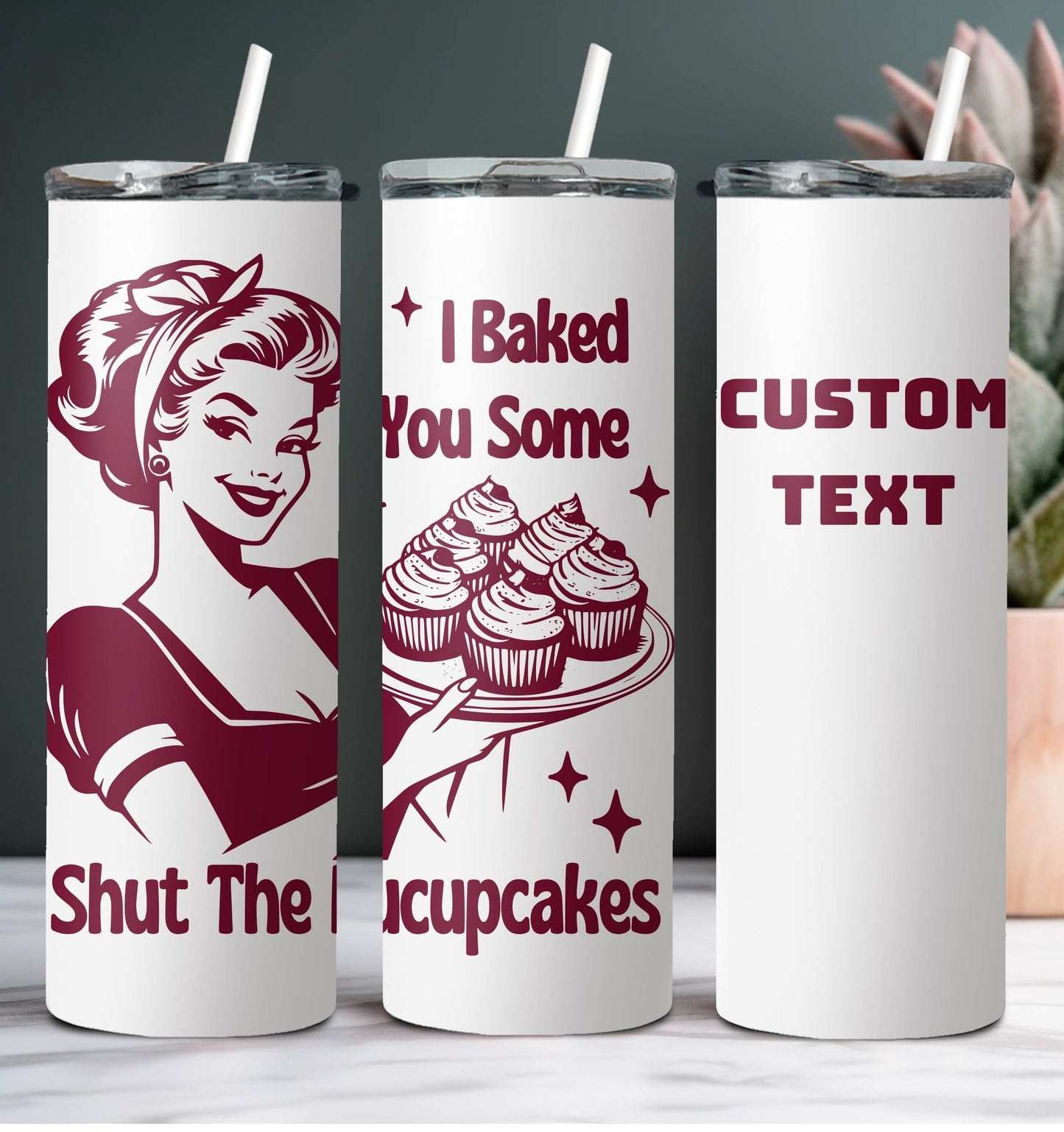 Baked Tumbler, Cake Tumbler, Custom Mom Tumbler