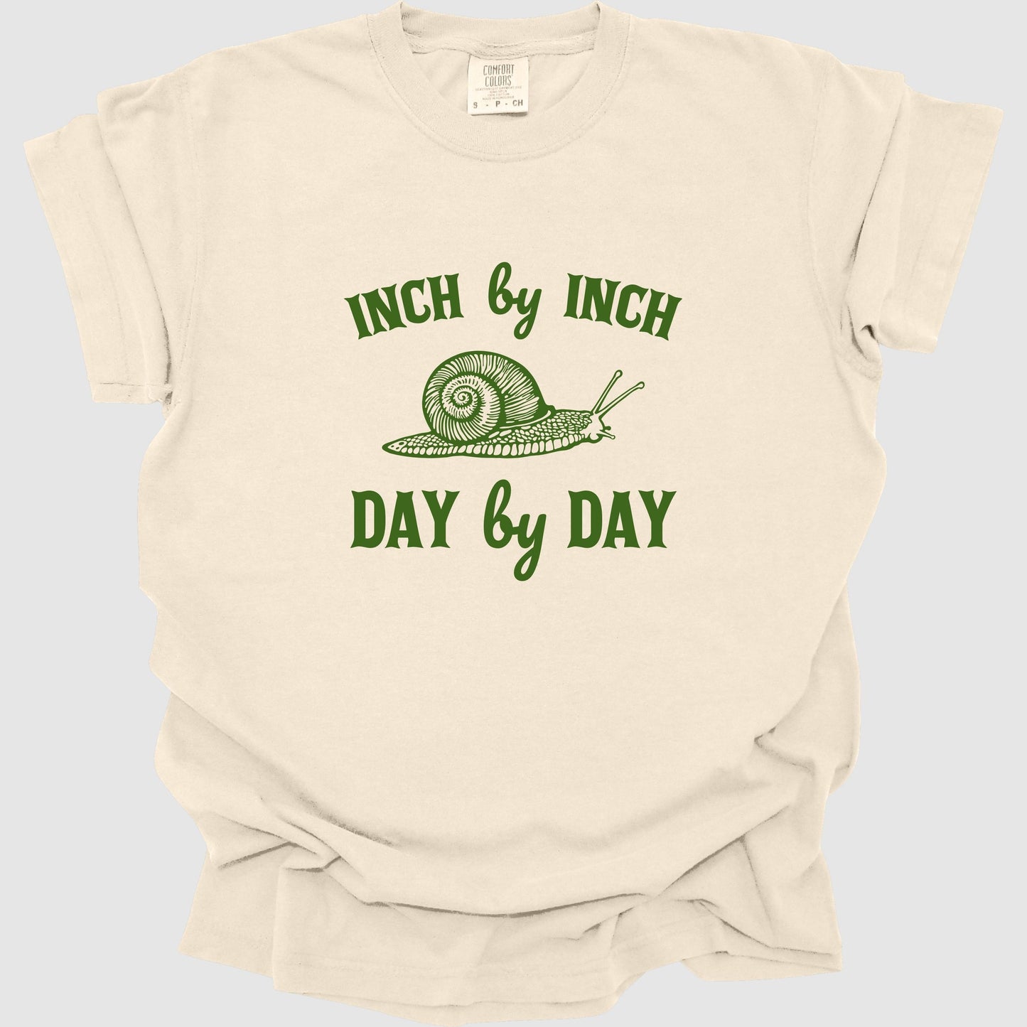 Inch by Inch Day by Day Snail T-Shirt, Retro 90s Snail Shirt