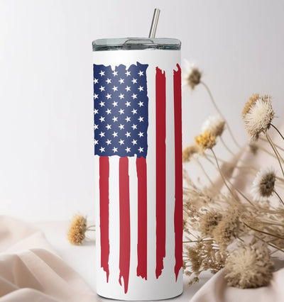 American Flag Tumbler