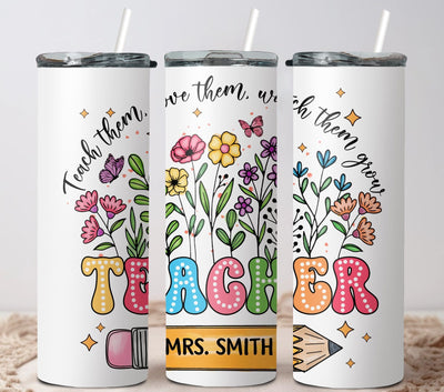 Teacher Tumbler, Teacher Name Tumbler