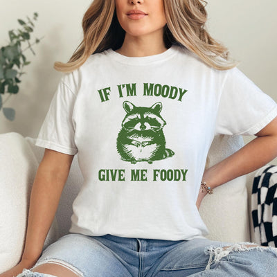 If I'm Moody Give Me Foody T-Shirt, Funny Raccoon Shirt