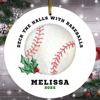 Baseball Ornament, Baseball Custom Ornament