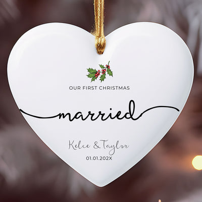 Married Ornament, First Married Christmas Ornament