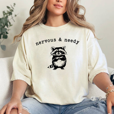 Nervous and Needy T-Shirt, Funny Raccoon Shirt