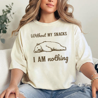 Without My Snacks I am Nothing T-Shirt, Retro Bear Shirt