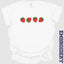 Summer Strawberry Embroidery T-Shirt, Embroidery Fruit Shirt