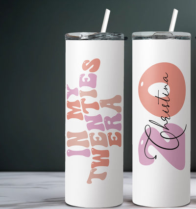 Custom Birthday 20 Era Tumbler, 20th Birthday Tumbler