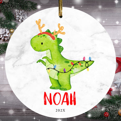 Dinosaur Ornament, Dino Christmas Ornament for Girl